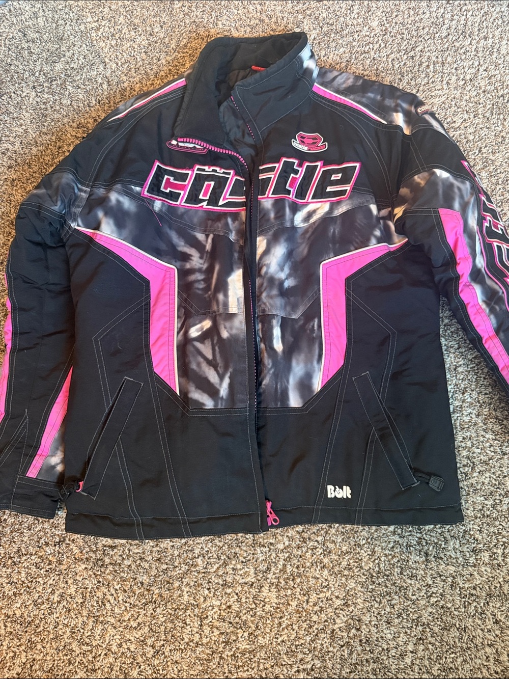Castle Black & Pink Ski Jacket- girls XL